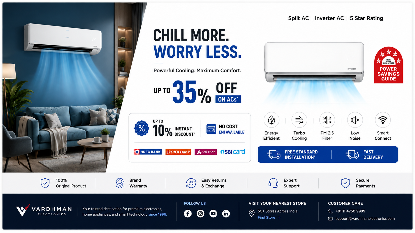 Air conditioners — powerful cooling, maximum comfort, up to 35% off